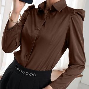 Brown Button Down Shirt